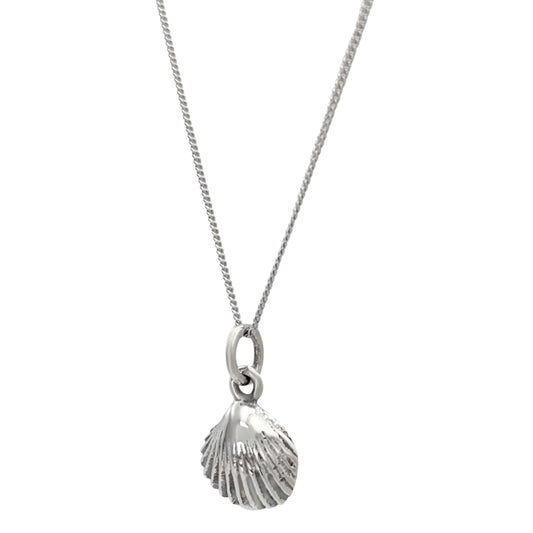Silver Small Oyster Locket Necklace