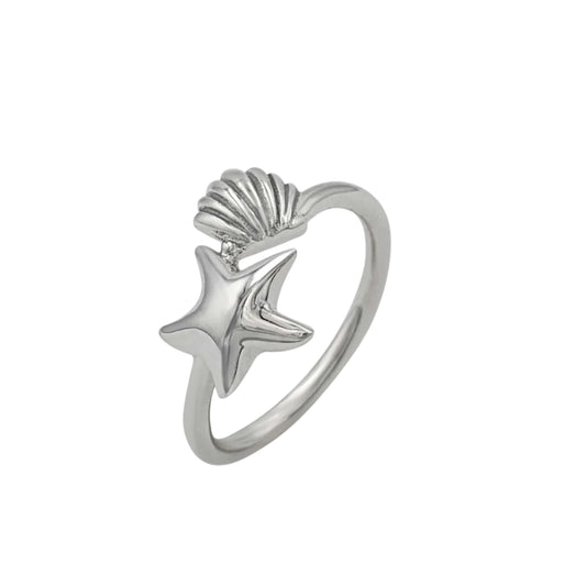 Starfish and Snail Stacking Ring