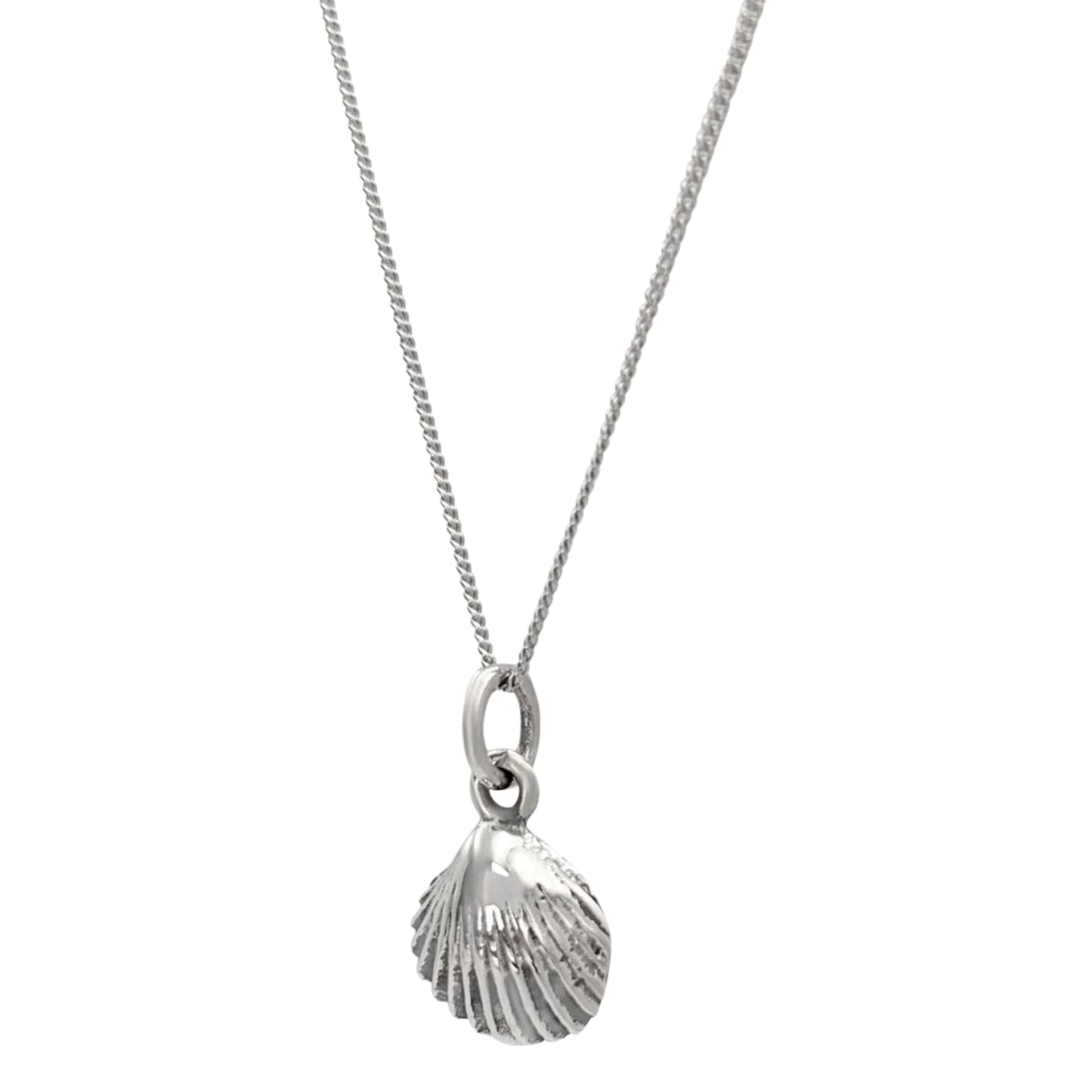 Silver Small Oyster Locket Necklace