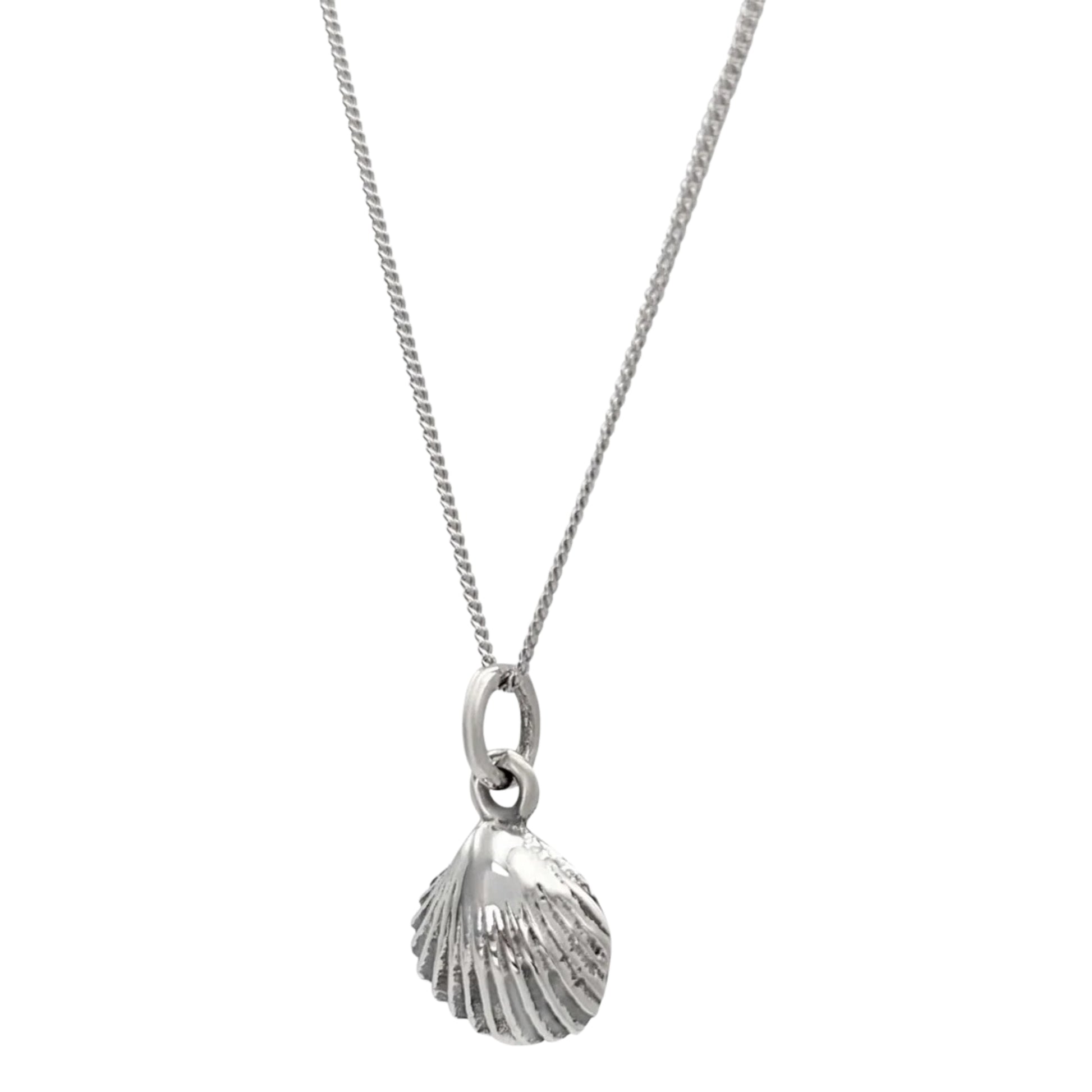 Silver Small Oyster Locket Necklace