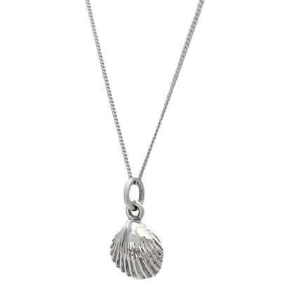 Silver Small Oyster Locket Necklace