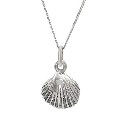 Sterling Silver Small Oyster Locket Necklace