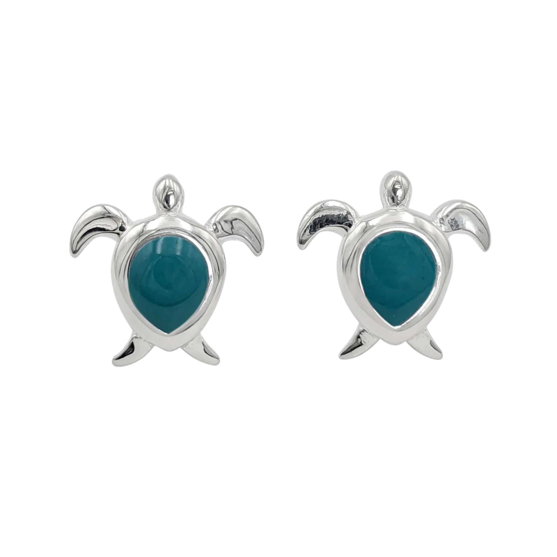 Sterling Silver Turtle Studs Turquoise Stud Earrings for Ear Party