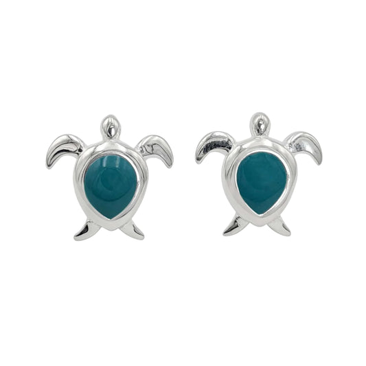 Sterling Silver Turtle Studs Turquoise Stud Earrings for Ear Party